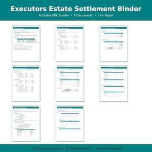 Executor's Estate Settlement Binder: The Estate Command System for Managing Probate, Debts & Beneficiaries