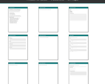 Personal Knowledge Vault Second Brain Starter Kit - 15 PDF Templates for Knowledge Management