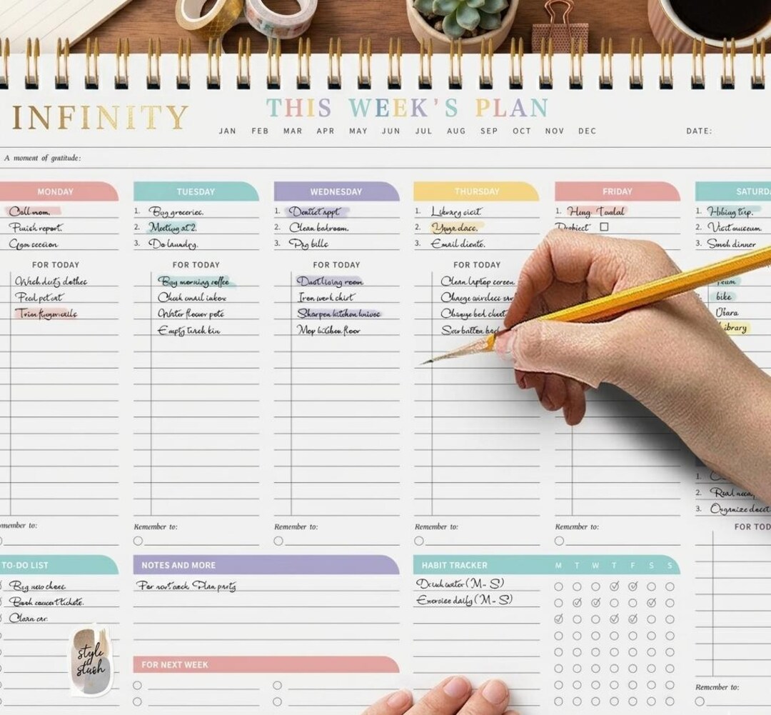 Productivity Planner & Daily Task Manager - Etsy