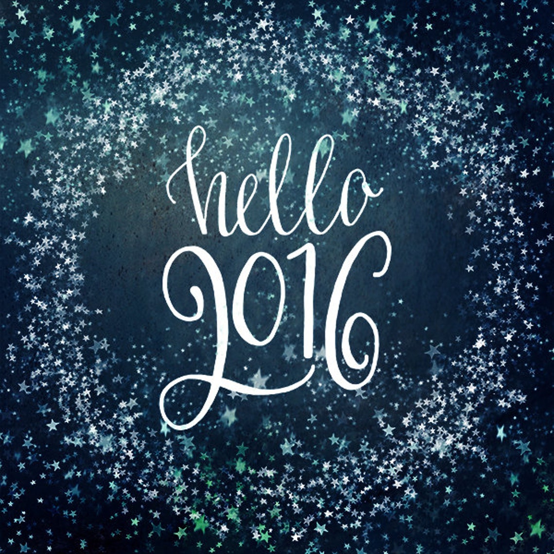 New Year Celebration Overlays Hand-drawn Digital Stamp | Etsy