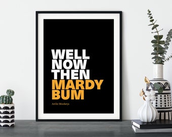 Mardy Bum Song Poster ~ Music Lyrics Wall Art Print ~ Arctic Monkeys Band Wall Art ~ Music Lovers Gift