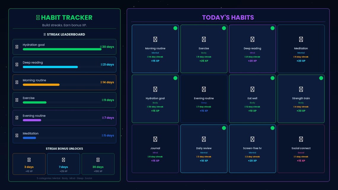 ADHD Command Center Notion Template | Gamified Productivity System ...