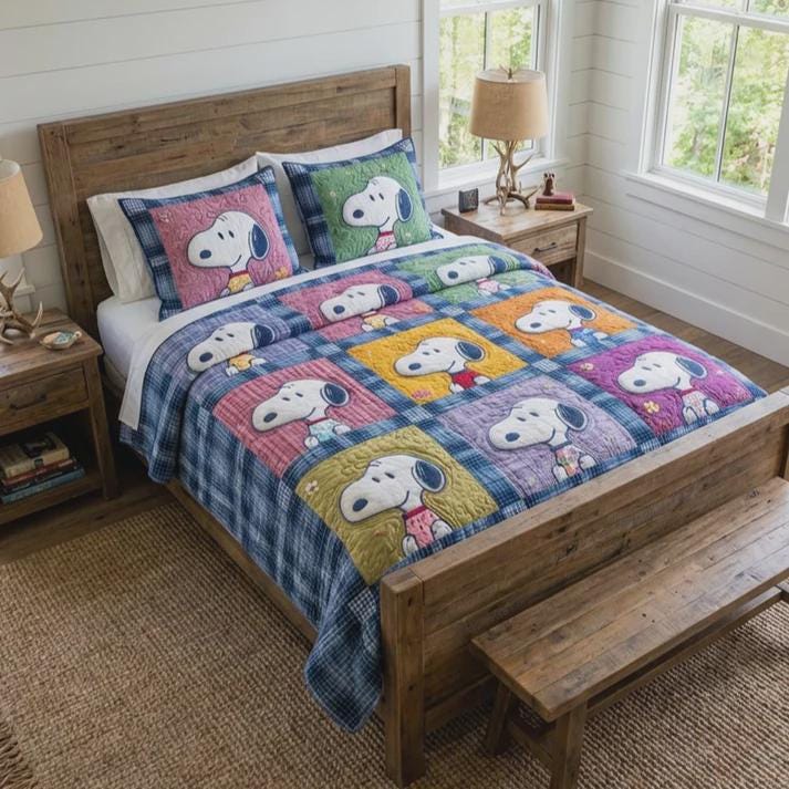 Berkeley Peanuts Snoopy & Woodstock Twin Bedsheet Set – 100% Polyester, Machine Washable, Kids Room Decor