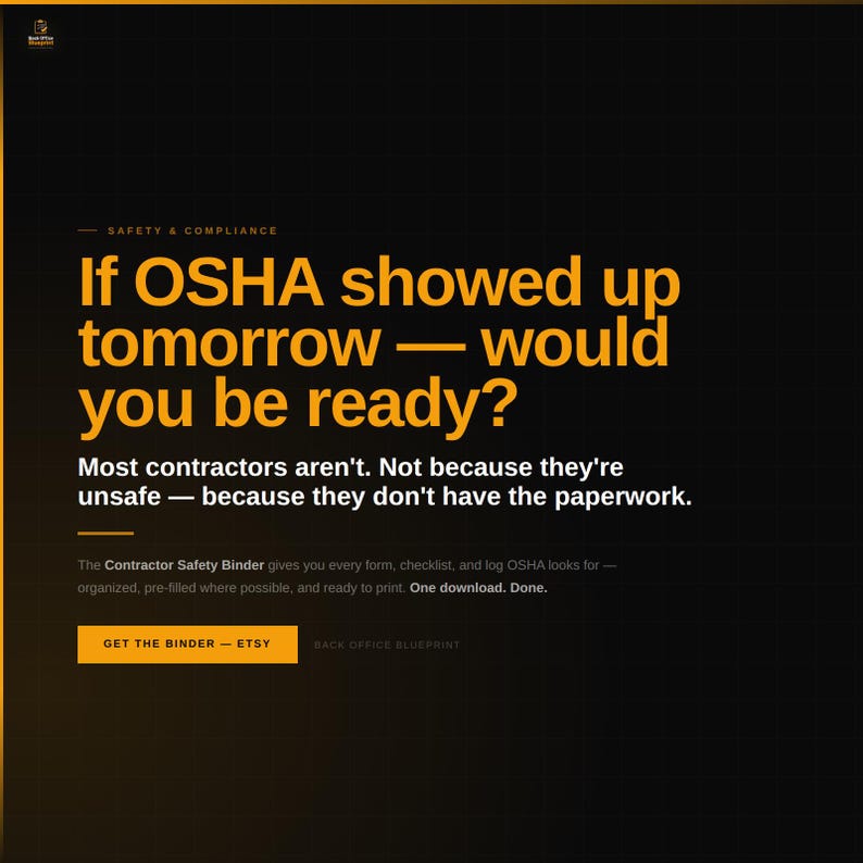 Contractor Safety Binder | Osha-ready Safety System | Construction ...