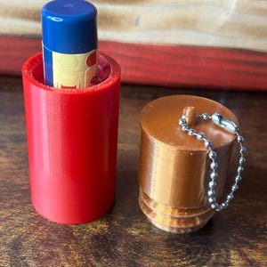3D‑Printed Shotgun Shell Chapstick / Stash Holder – Keychain Accessory  (CHAPSTICK NOT INCLUDED)