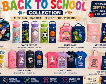Back to School Collection| Personalized School Essential for Kids| Backpacks, Tumblers, Lunch Boxes & More