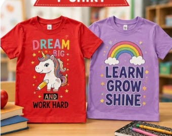 Unicorn Dream Graphic Tee toddler shirt | Learn Grow Shine design