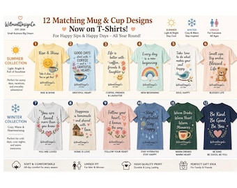 2 Matching Inspirational Graphic T-Shirts | Positive Quotes Shirt | Cute Motivational Tee | Unisex Graphic Shirt | Gift Idea