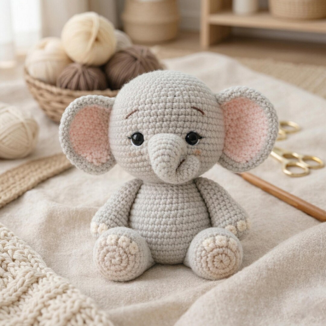 Elephant Amigurumi Pattern | Baby Elephant Crochet Tutorial | Plush Toy ...