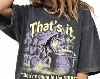 Frog Soup Meme T-Shirt, Retro 90s Unhinged Humor Frog Lover Tee