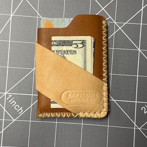 Cartera de piel para tarjetas/dinero en el bolsillo delantero