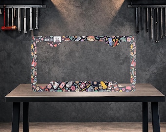Anime License Plate Frame, Custom License Plate Frame, Personalized Car Tag Frame, Metal Plate Frame, Car Decor Gift, Car Accessories
