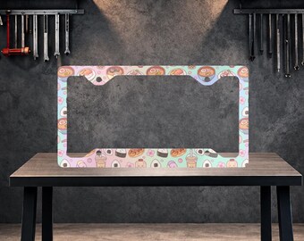 Anime License Plate Frame, Custom License Plate Frame, Personalized Car Tag Frame, Metal Plate Frame, Car Decor Gift, Car Accessories