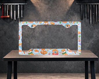 Anime License Plate Frame, Custom License Plate Frame, Personalized Car Tag Frame, Metal Plate Frame, Car Decor Gift, Car Accessories