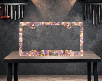 Anime License Plate Frame, Custom License Plate Frame, Personalized Car Tag Frame, Metal Plate Frame, Car Decor Gift, Car Accessories