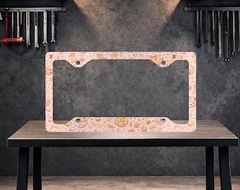 Anime License Plate Frame, Custom License Plate Frame, Personalized Car Tag Frame, Metal Plate Frame, Car Decor Gift, Car Accessories