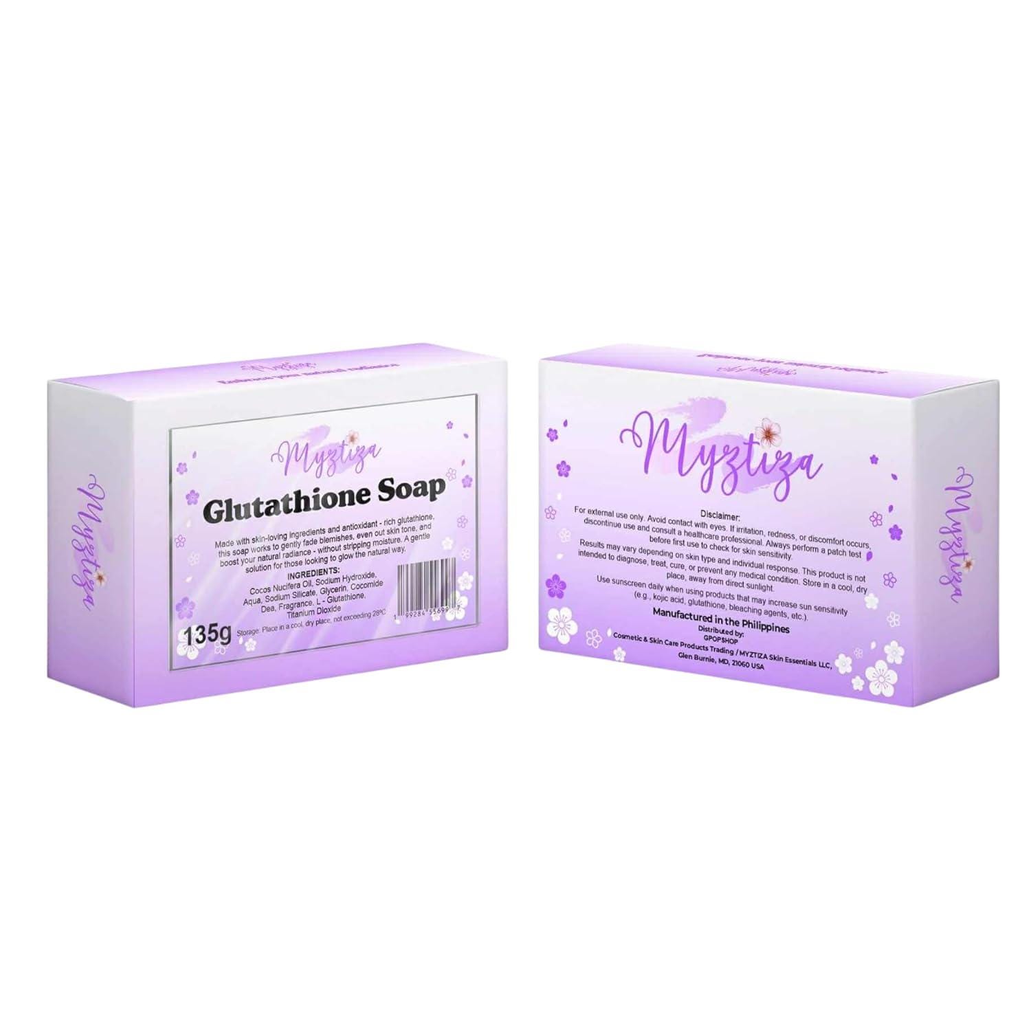 Glutathione Bar Soap for Face & Body – 2 Pack 135g Each
