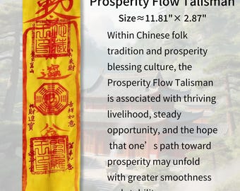 Chinese Talismanic,charm,Prosperity Flow Talisman,Amulet,Talismanic,Chinese charm,Good luck,Gift,,Bless,Protect,Chinese fortune,Omamori