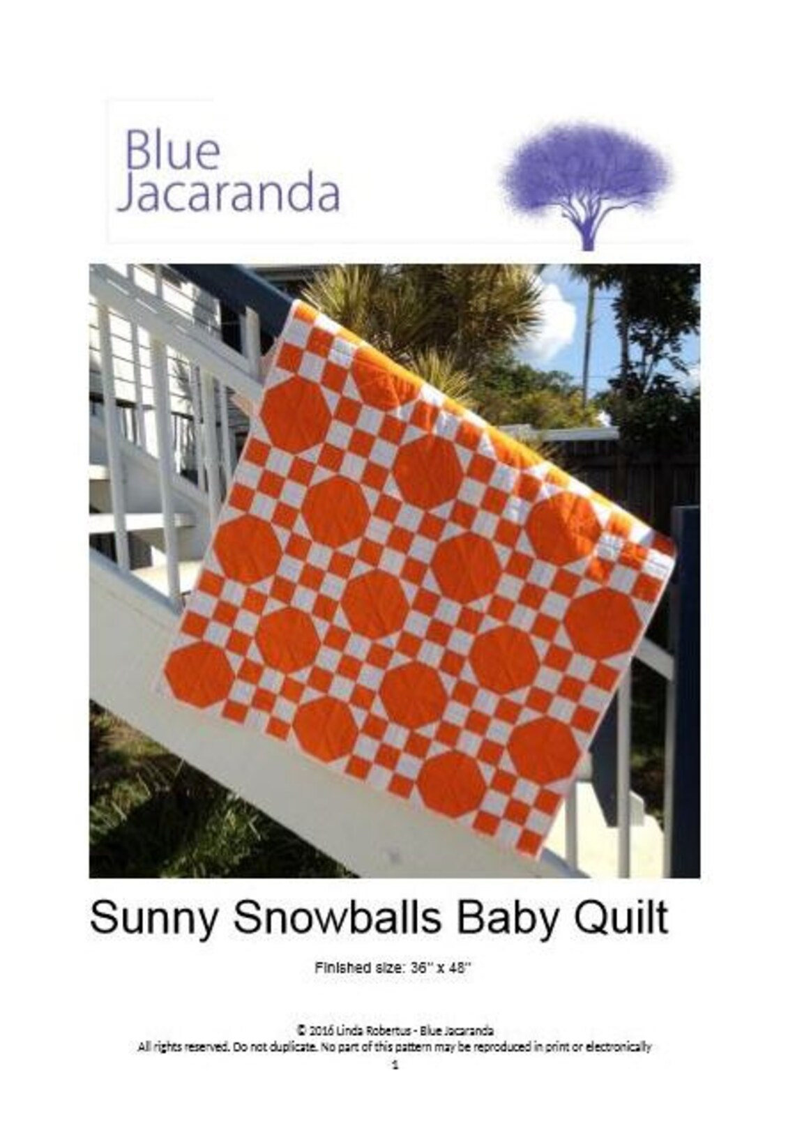 Sunny Snowballs Baby Quilt PDF Pattern Etsy