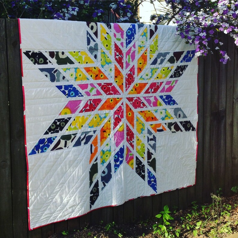 Modern Lone Star Quilt PDF pattern | Etsy