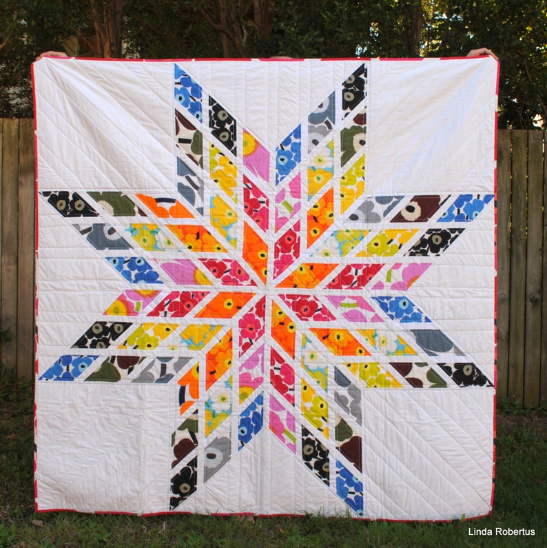 Modern Lone Star Quilt PDF Pattern Etsy Australia