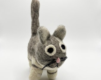 Whisker Puff Felt Cat Decor