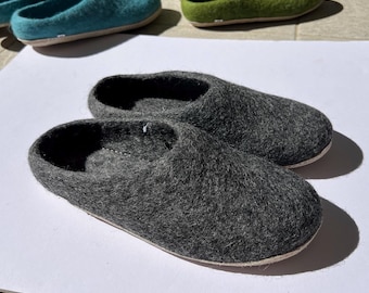 Cozy Wool Felt House Slippers for Men & Women