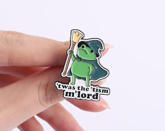 Twas the 'tism m'lord Enamel Pins, Funny Frog Enamel Pins, Animal Enamel  Pins