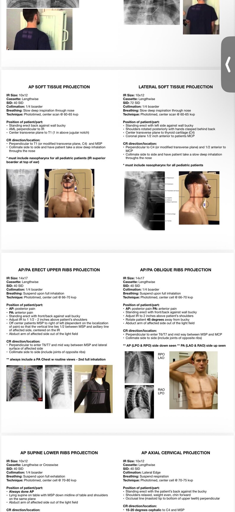 Projection Guide X-ray Positions and Projections Guide - Etsy