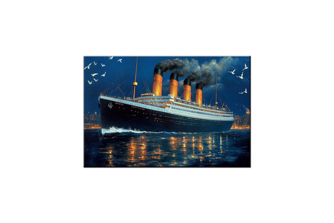 Titanic Ship Vintage Art Prints,Nautical Wall Art,Nautical Decor