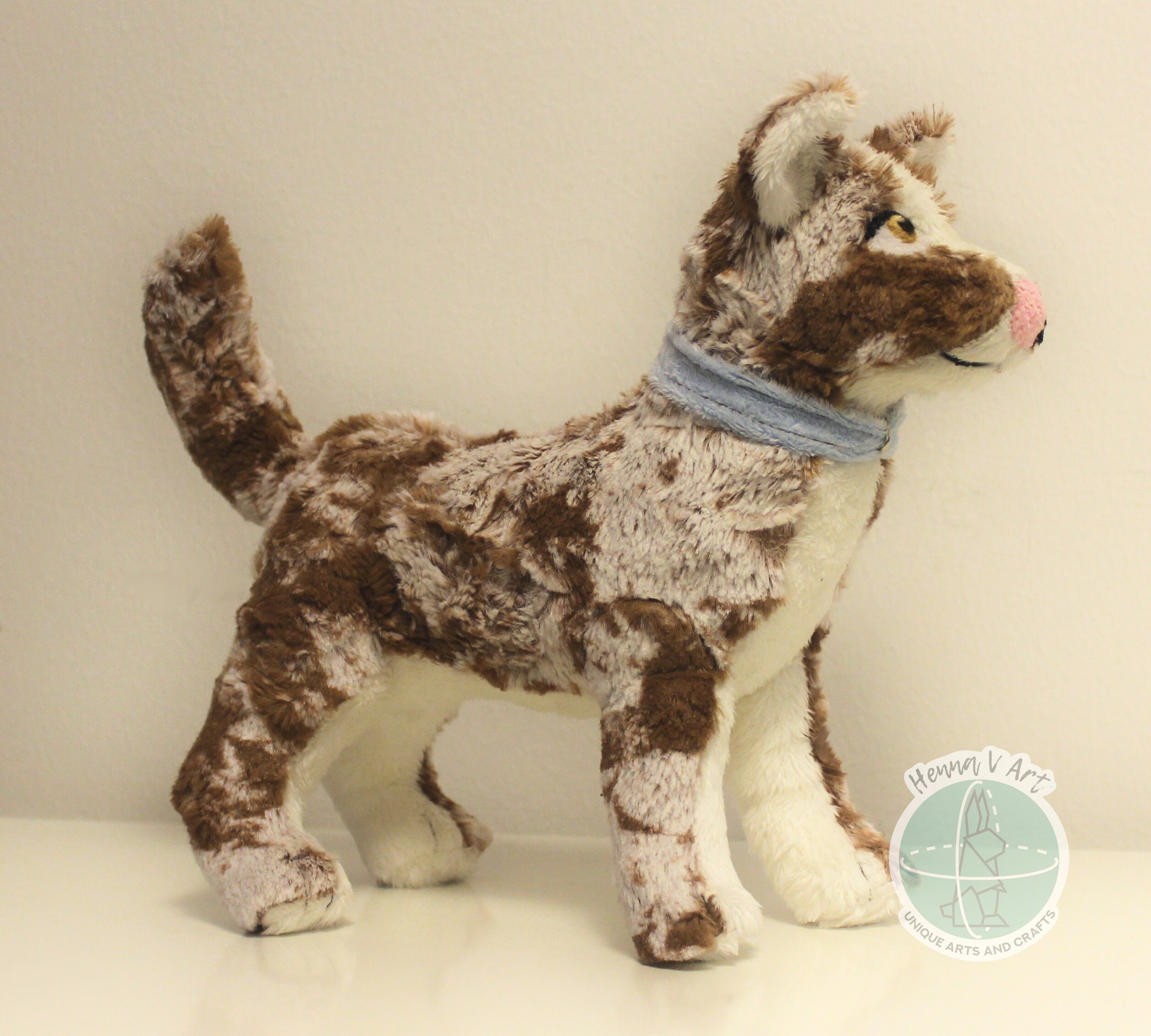standing stuffed dog