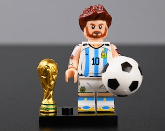 moc Leo Messi Minifigure – Argentina 10 World Cup Champion! birthday gift