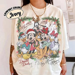 Vintage Mickey And Friends Christmas Shirt, Sensational Six Xmas Tee, Retro Disney Very Merry Christmas Shirt, Disney Family Xmas Gift