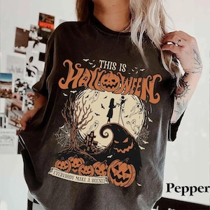 Retro Vintage The Nightmare Before Christmas Tee, Jack Skellington Shirt, Jack & Sally Halloween Top, Disneyland Spooky Shirt image 1