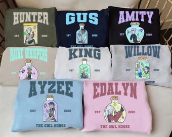 Disney The Owl House Hexside School Magic & Demonics Characters Tee, Hexside School Shirt, Disneyland Family Matching Shirt