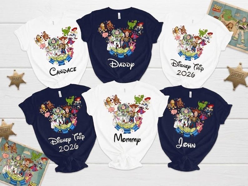 Toy Story Family Shirts, Personalized Toy Story Disney Shirt, Disney Toy Story Tee, Disneyworld Toy Story Shirts, Toy Story Land Shirt Women image 1