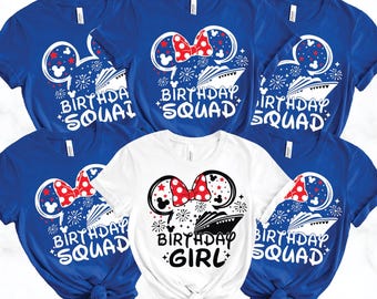 Disney Birthday Cruise Tee, Mickey Squad Family Matching Shirts for Disney Cruise Celebration