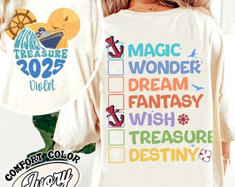 Personalized Disney Cruise Ship Mickey Head Family Matching T-Shirt, Disney Wish Treasure Fantasy Dream, Disneyland Cruise Matching Tee