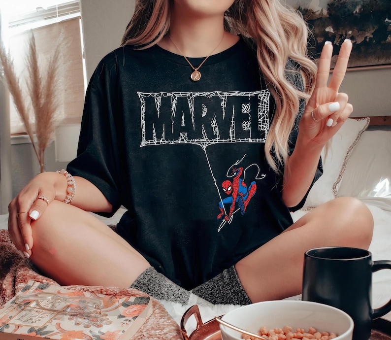 Marvel Studios Spider-Man Web Shooter Tee, Marvel Vacation Mode Shirt, MCU Fan T-Shirt, Family Birthday Gift Marvel Studios Tee image 1