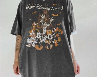 Vintage Disneyworld Halloween Tee, Mickey & Friends Spooky Season, Not So Scary Mickey, Disney Skeleton Shirt, Magical Fall Castle Vibes