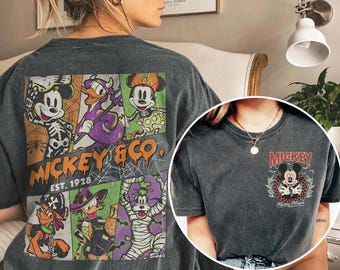 Retro Mickey & Co Halloween Tee, Disney Checkered Spooky Season Shirt, Mickey’s Not So Scary Halloween Tee, Disney Family Trip Shirt