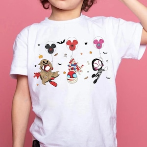 Marvel Spidey & Friends Costume Halloween Balloons Tee, Spider-Man Halloween Shirt, Disneyland Family Trip Halloween Shirt image 1