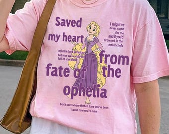 Disney Rapunzel Princess Fate of Ophelia Lyrics Tee, The Life of a Showgirl Sweater, Disneyland Princess Girl Trip 2026 Shirt
