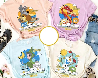 Disney Wine and Dine Half Marathon 2025 Matching Shirt, Every Mile Is Magic Retro Tee, Rundisney Lady & Tramp Mushu Mulan Tank Top