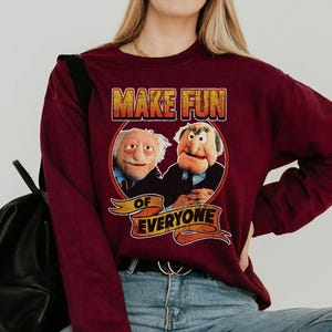 Disney The Muppets Statler & Waldorf Teasing Everyone T-Shirt, Walt Disney World Vacation Tee, Matching Disney Family Trip Shirt image 1