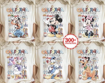 Disney California Adventure 25th Anniversary Tee, Disney Birthday Trip 2026 Gift, Disneyland Mickey & Friends Matching Shirts