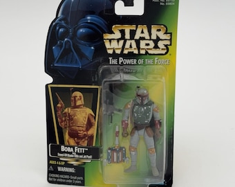 Figura de acción de Boba Fett con mochila propulsora de Star Wars de Kenner: El poder de la Fuerza (1997)