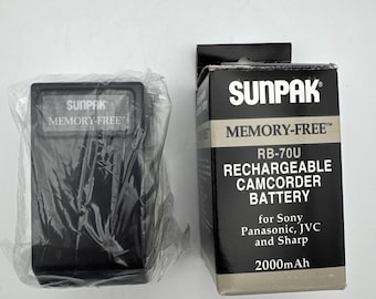 Batería recargable para videocámara Sunpak RB-70U de 2000 mAh, sin efecto memoria, nueva en caja, para Sony, JVC.