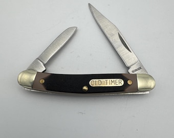 Vintage NOS Schrade Old Timer 1040T Mighty Mite 2 Blade Folding Pocket Knife