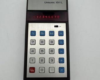 Vintage Unisonic 1511L LED Retro Handheld Calculator, Tested & Works